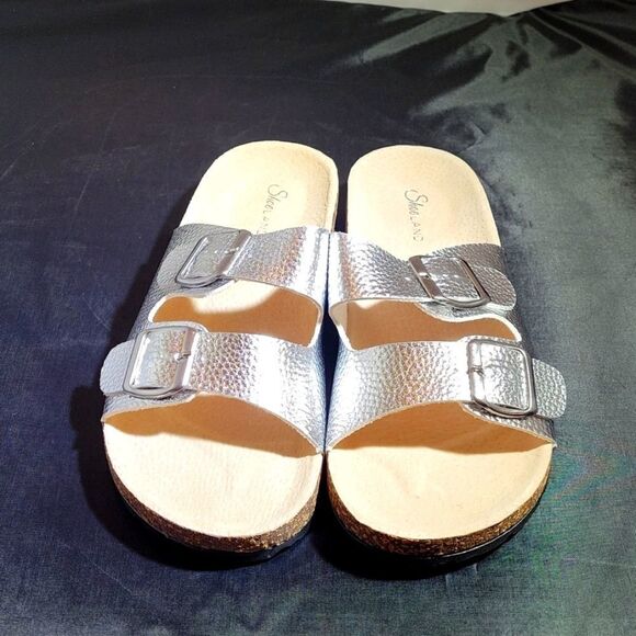 BRAND NEW SHOE LAND VIVIANA SILVER SANDAL - Picture 3 of 16